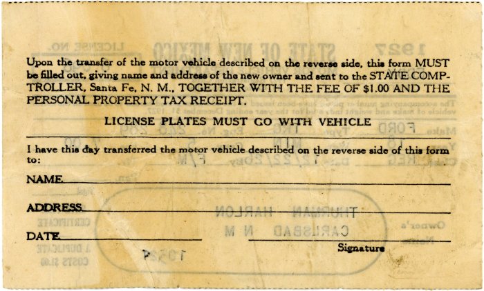 New Mexico Passenger Car License Plates 1912-Present including